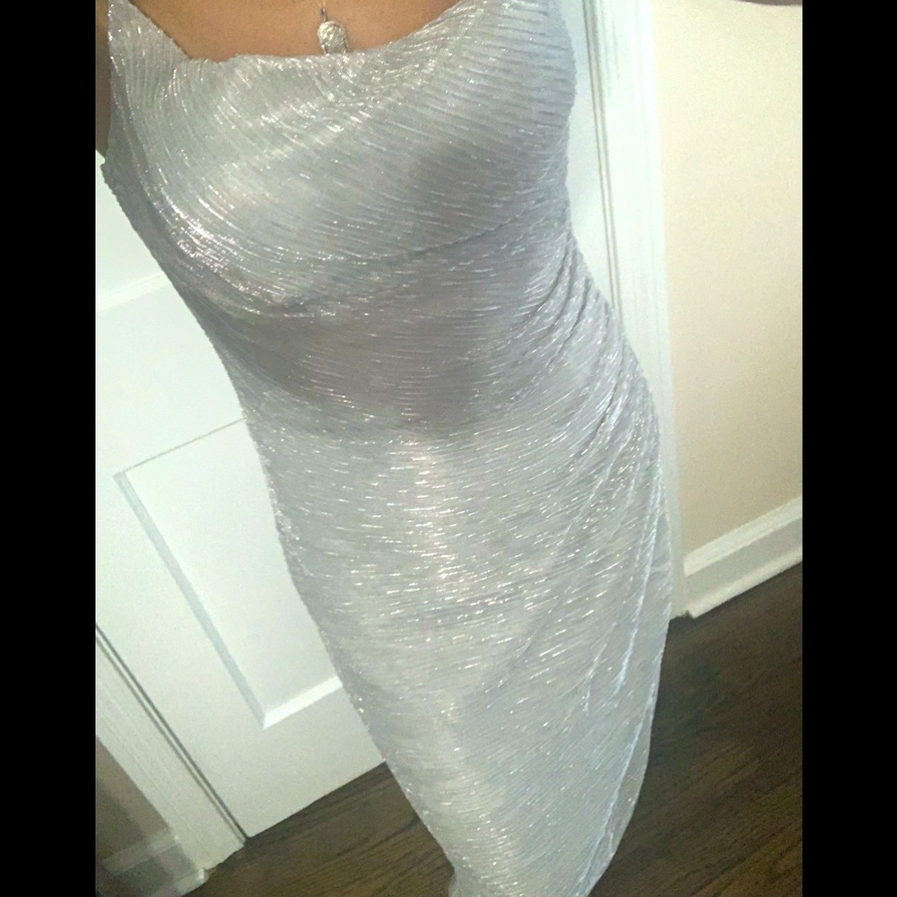 Silver cocktail dress